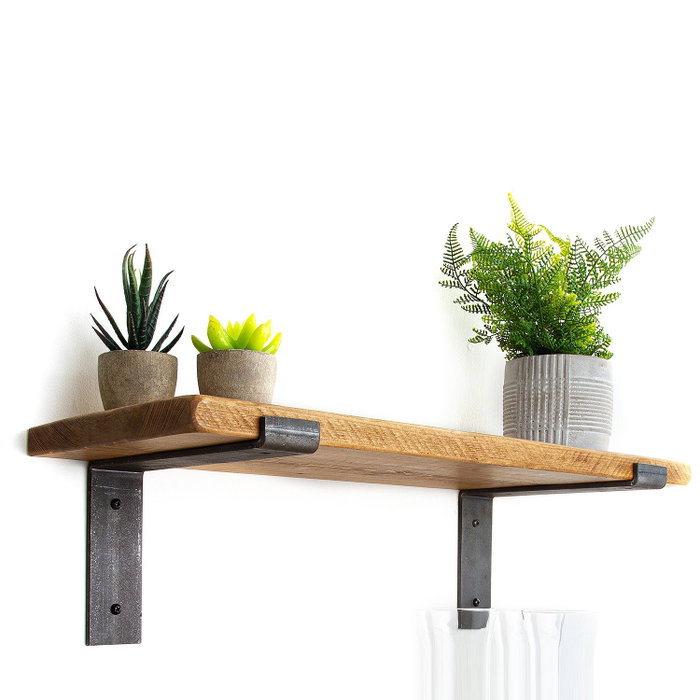Hanah Home Lam002 Estantería Decorativa de Pared en Madera y Metal Negro y Nogal Hanah Home Lam002 Estantería Decorativa de Pared en Madera y Metal Negro y Nogal